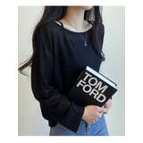 リネン風ルーズフィットTシャツセット レディース オフショルダー長袖 | VIVID LADY | 詳細画像17 