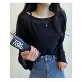 リネン風ルーズフィットTシャツセット レディース オフショルダー長袖 | VIVID LADY | 詳細画像18 