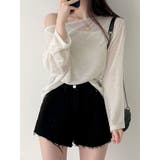 リネン風ルーズフィットTシャツセット レディース オフショルダー長袖 | VIVID LADY | 詳細画像22 