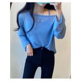 リネン風ルーズフィットTシャツセット レディース オフショルダー長袖 | VIVID LADY | 詳細画像12 
