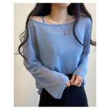 リネン風ルーズフィットTシャツセット レディース オフショルダー長袖 | VIVID LADY | 詳細画像13 
