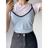 ショート丈Tシャツ+キャミソールセット レディース 配色キャミソール | VIVID LADY | 詳細画像13 