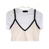 ショート丈Tシャツ+キャミソールセット レディース 配色キャミソール | VIVID LADY | 詳細画像7 