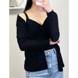 ブラック | ねじりキャミソール+カーディガンセット 全4色 レディース | VIVID LADY