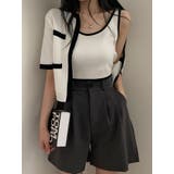 カーディガンタンクトップニットアンサンブル ニットカーデ タンクトップ | VIVID LADY | 詳細画像11