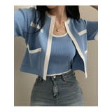 カーディガンタンクトップニットアンサンブル ニットカーデ タンクトップ | VIVID LADY | 詳細画像15