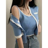 カーディガンタンクトップニットアンサンブル ニットカーデ タンクトップ | VIVID LADY | 詳細画像16