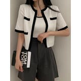 アイボリー | カーディガンタンクトップニットアンサンブル ニットカーデ タンクトップ | VIVID LADY