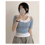 クロップド半袖Tシャツ×タンクトップ レイヤード2点セット | VIVID LADY | 詳細画像9 