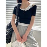 クロップド半袖Tシャツ×タンクトップ レイヤード2点セット | VIVID LADY | 詳細画像3 