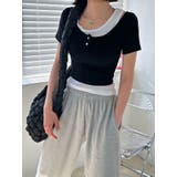 クロップド半袖Tシャツ×タンクトップ レイヤード2点セット | VIVID LADY | 詳細画像5 