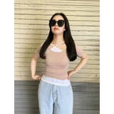 2点セット 2wayクロップド半袖tシャツ+キャミソール Y2K | VIVID LADY | 詳細画像19