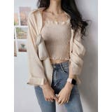 シアーオーバーサイズシャツ+シャーリングキャミソール セットアイテム 全5色 | VIVID LADY | 詳細画像28
