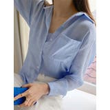 シアーオーバーサイズシャツ+シャーリングキャミソール セットアイテム 全5色 | VIVID LADY | 詳細画像16