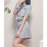 ポロカラーTシャツ ショートパンツ セットアップ | VIVID LADY | 詳細画像1