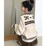 リボン柄ショール付きアンサンブルニット | VIVID LADY | 詳細画像8 