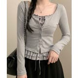 ドットフリルキャミソール×ショートカーディガン アンサンブル | VIVID LADY | 詳細画像8 