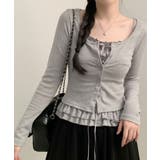 ドットフリルキャミソール×ショートカーディガン アンサンブル | VIVID LADY | 詳細画像11 