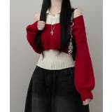 レイヤードニットアンサンブル ショートトップス＋カラーニット | VIVID LADY | 詳細画像19 