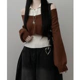 レイヤードニットアンサンブル ショートトップス＋カラーニット | VIVID LADY | 詳細画像23 