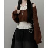 レイヤードニットアンサンブル ショートトップス＋カラーニット | VIVID LADY | 詳細画像25 