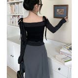 ボーダーTシャツ×シャーリングキャミソール アンサンブル | VIVID LADY | 詳細画像9 