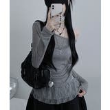 ワンショルダーニット＆レースフリルキャミソール アンサンブル | VIVID LADY | 詳細画像3 