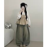 フラワー柄 キャミトップｘプルオーバーブラウス アンサンブル | VIVID LADY | 詳細画像13 