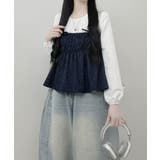 フラワー柄 キャミトップｘプルオーバーブラウス アンサンブル | VIVID LADY | 詳細画像3 