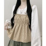 フラワー柄 キャミトップｘプルオーバーブラウス アンサンブル | VIVID LADY | 詳細画像7 