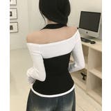 ボタンホルターネックトップｘオフショルダートップ アンサンブル | VIVID LADY | 詳細画像8 