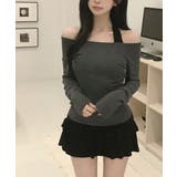 ボタンホルターネックトップｘオフショルダートップ アンサンブル | VIVID LADY | 詳細画像14 