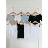 クロップド半袖Tシャツ×タンクトップ レイヤード2点セット | VIVID LADY | 詳細画像12 