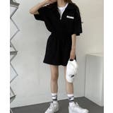 ハーフジップ半袖プルオーバー×ショートパンツ スウェットセットアップ | VIVID LADY | 詳細画像25