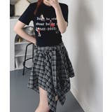 腰巻きフェイクシャツ風 チェック柄スカート | VIVID LADY | 詳細画像10