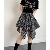 腰巻きフェイクシャツ風 チェック柄スカート | VIVID LADY | 詳細画像1