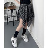 腰巻きフェイクシャツ風 チェック柄スカート | VIVID LADY | 詳細画像9