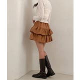 スエード風 ティアードフリルミニスカート | VIVID LADY | 詳細画像4