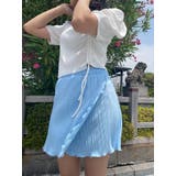 スカイブルー | ラッププリーツミニスカート レディース 全6色 | VIVID LADY