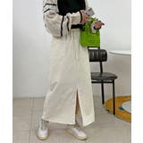 クリーム | 前スリット入りロングスカート レディース 春スカート | VIVID LADY