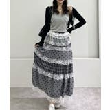 チェック×ドット レースティアードロングスカート | VIVID LADY | 詳細画像2 