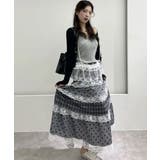 チェック×ドット レースティアードロングスカート | VIVID LADY | 詳細画像8 