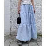 チェック柄 レースヘム ティアードロングスカート | VIVID LADY | 詳細画像6 