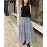 チェック柄 レースヘム ティアードロングスカート | VIVID LADY | 詳細画像13 