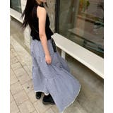 チェック柄 レースヘム ティアードロングスカート | VIVID LADY | 詳細画像17 