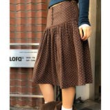 レトロ ドットコーデュロイ ミドルフレアスカート | VIVID LADY | 詳細画像3 