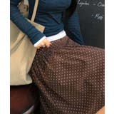 レトロ ドットコーデュロイ ミドルフレアスカート | VIVID LADY | 詳細画像5 