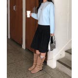 レトロ ドットコーデュロイ ミドルフレアスカート | VIVID LADY | 詳細画像9 