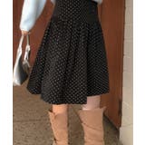 レトロ ドットコーデュロイ ミドルフレアスカート | VIVID LADY | 詳細画像11 