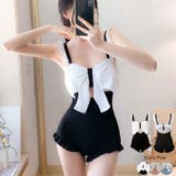 フリルリブリボン水着 モノキニ 夏 | VIVID LADY | 詳細画像1